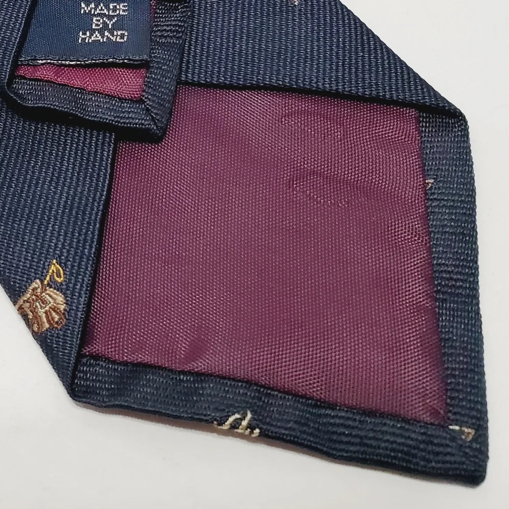 Polo Ralph Lauren Blue Geometric Men's Designer Silk Neck Tie Jacquard Fabric - Picture 4 of 5